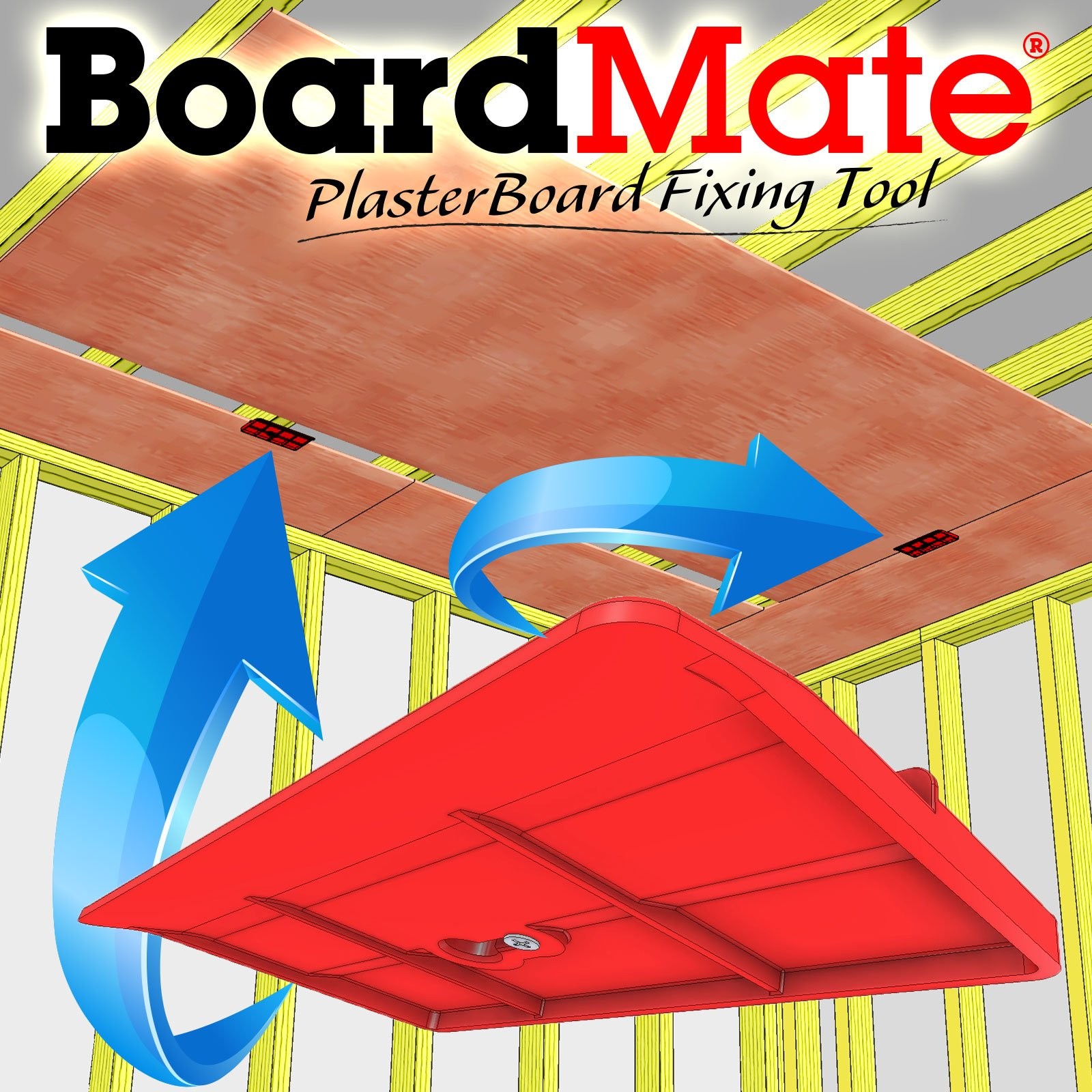 - Drywall Fitting Tool, Supports The Board in Place While Installing (1 Set -...