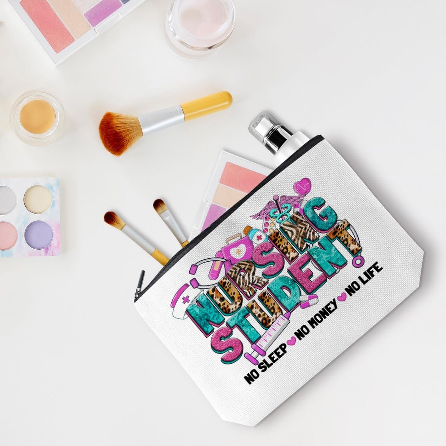 Inspirational Nurse Gifts RN Nurse Student Nurse Makeup Bag Cosmetic Bag Nurs...