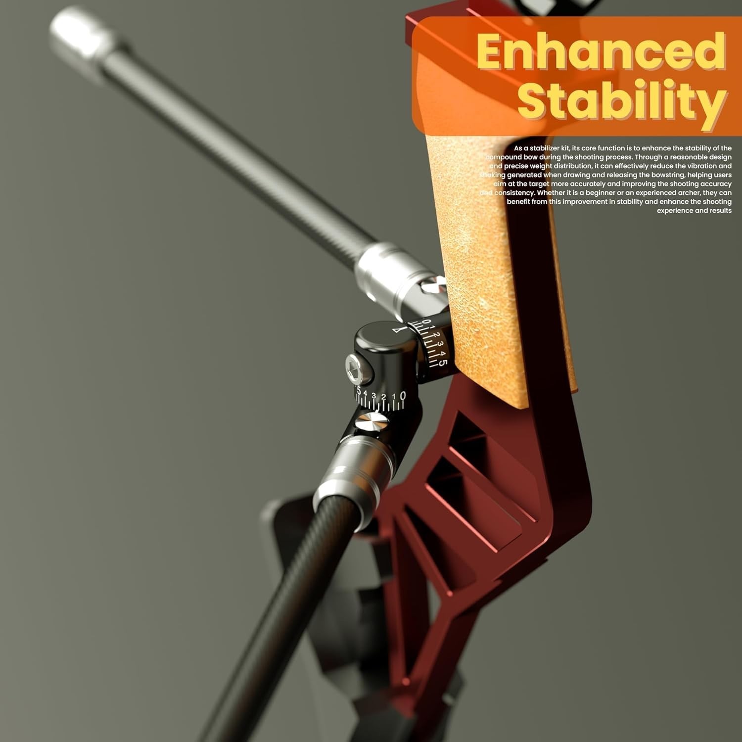 Bow Stabilizer Kit Adjustable Aluminum Bow V-bar Mount for Compound Bows