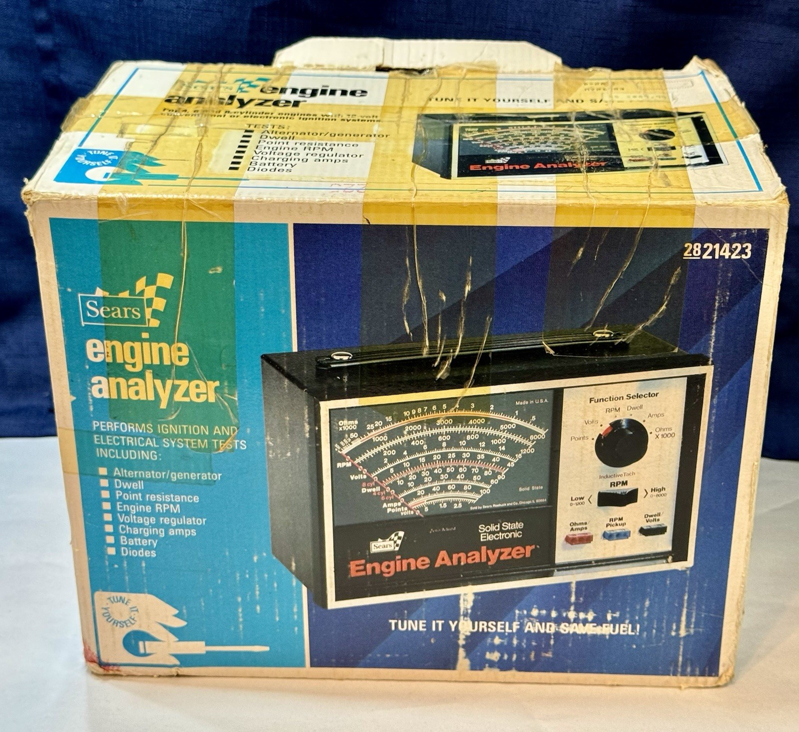 Sears Model 161.214230 Solid State Electronic Engine Analyzer W/ Cables & Manual