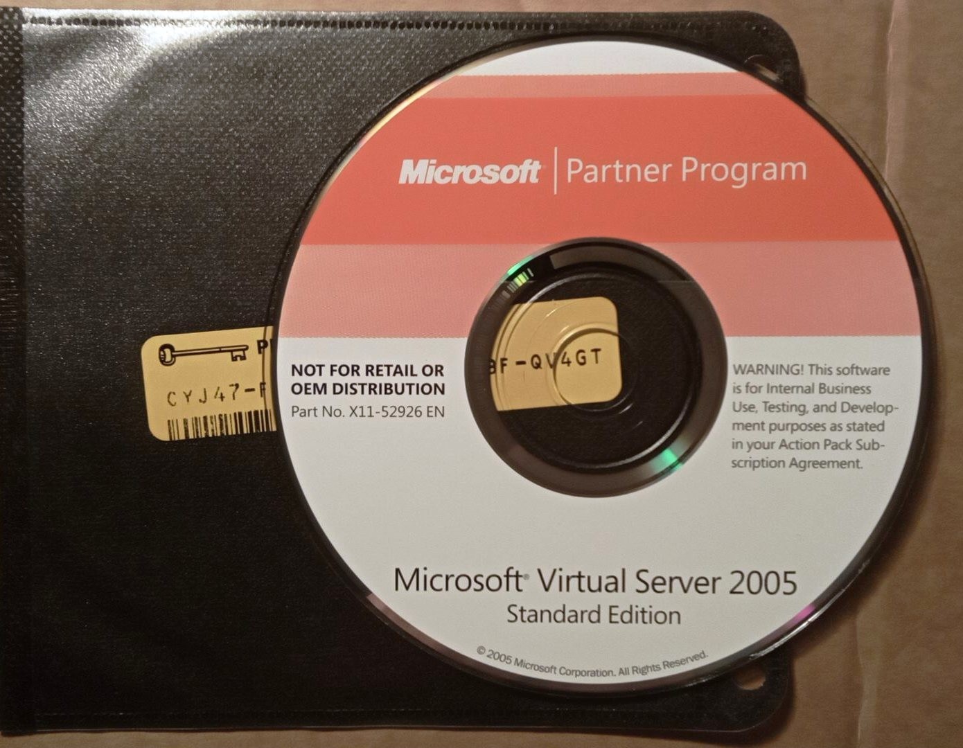 Microsoft Virtual Server 2005 Standard Full Version w/ 5 Keys for 5 PCs