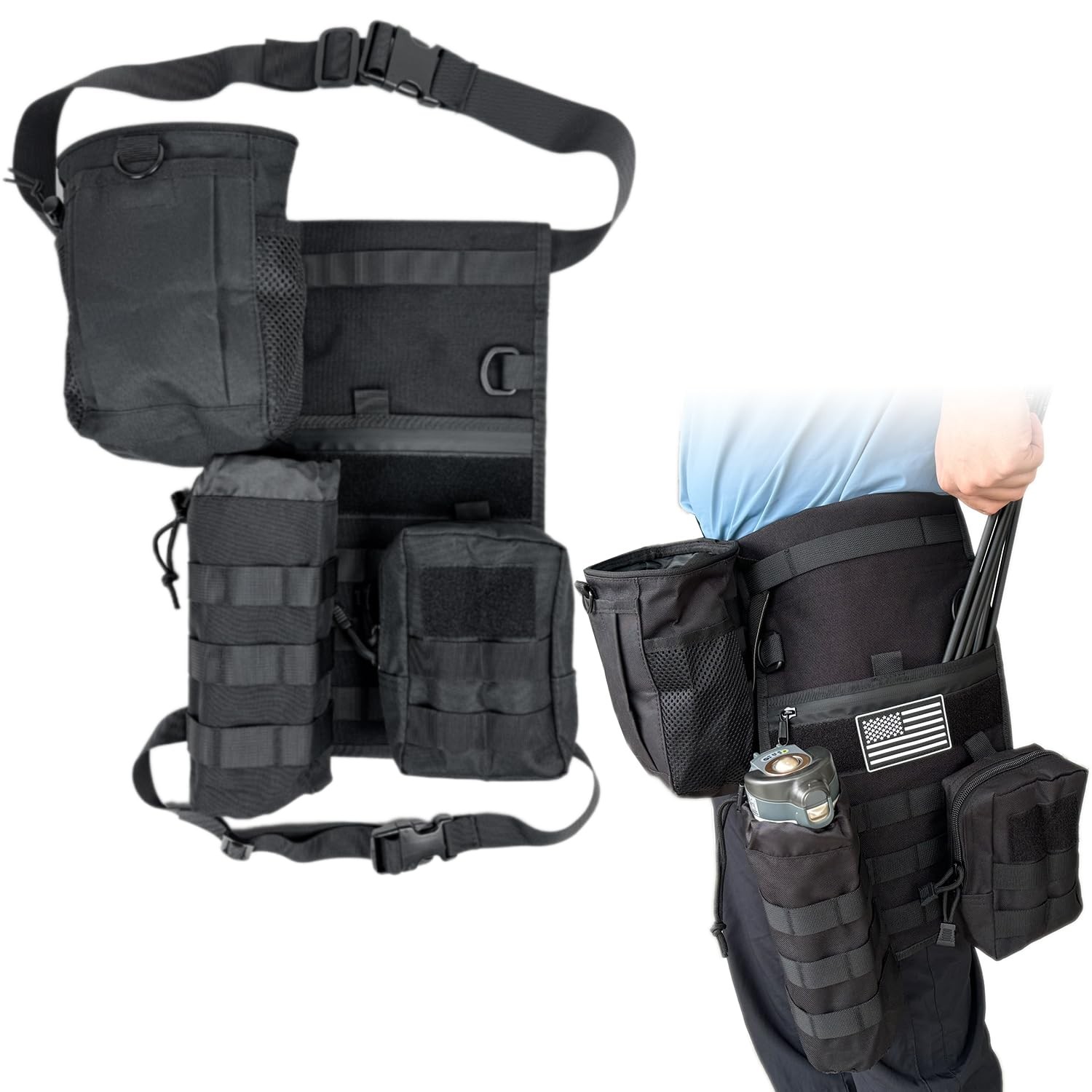Field Quiver 1000D Archery Hip Quiver with Ambidextrous Design and Waterproof...