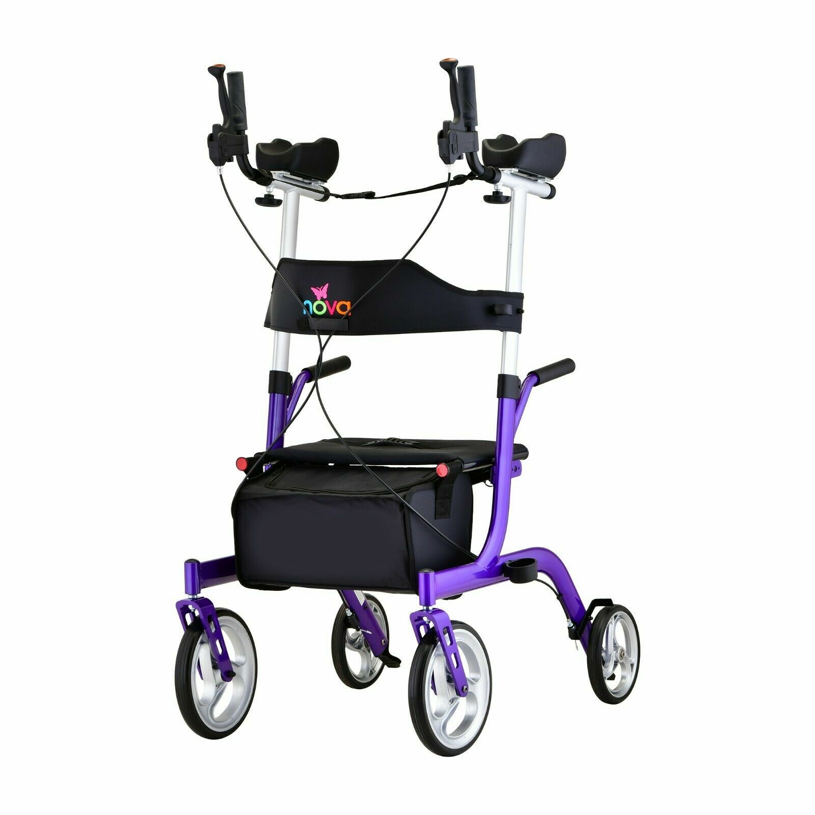 NOVA PHOENIX RISE UP Rollator Walker Upright Padded Armrest-3 Colors