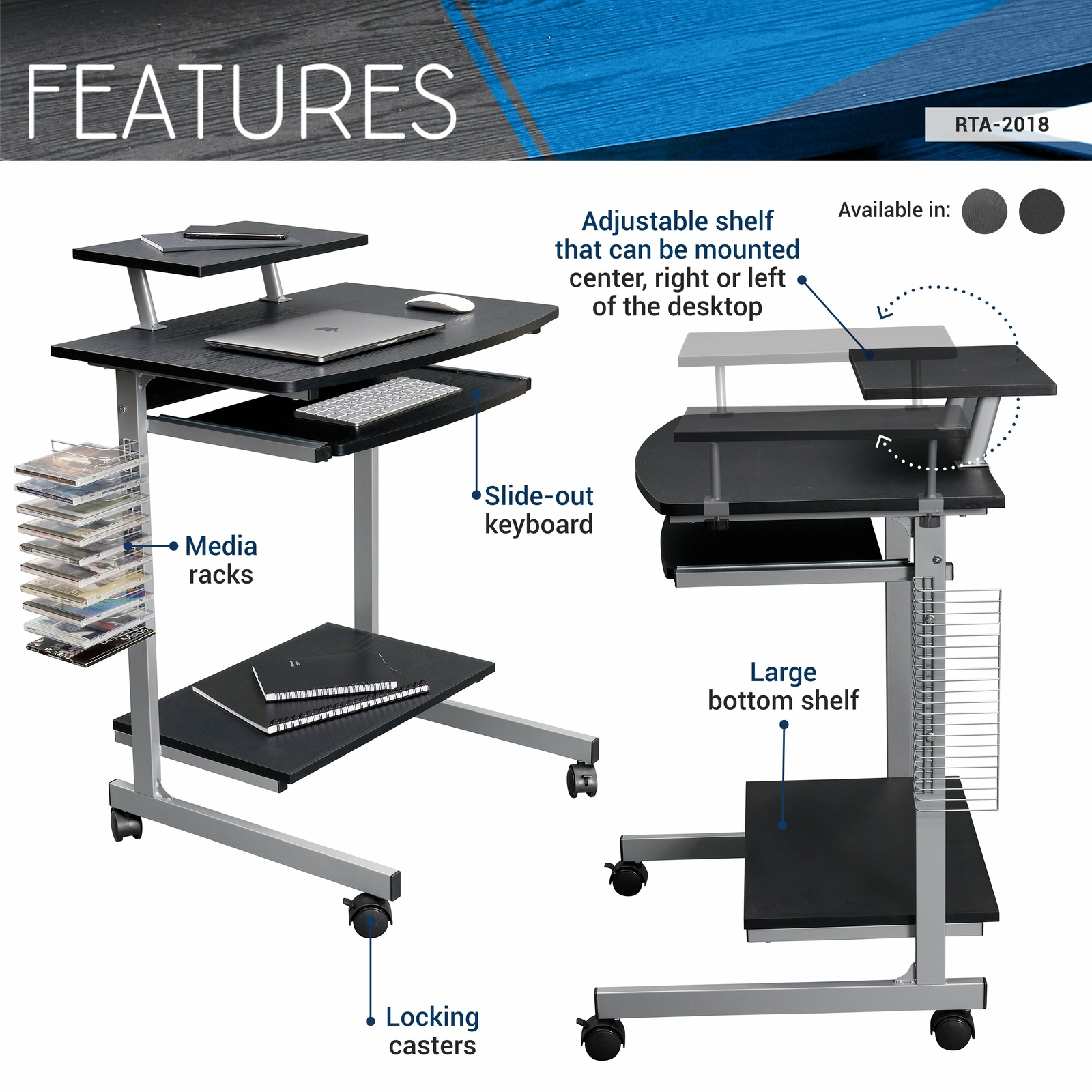 Compact Modern Computer Cart