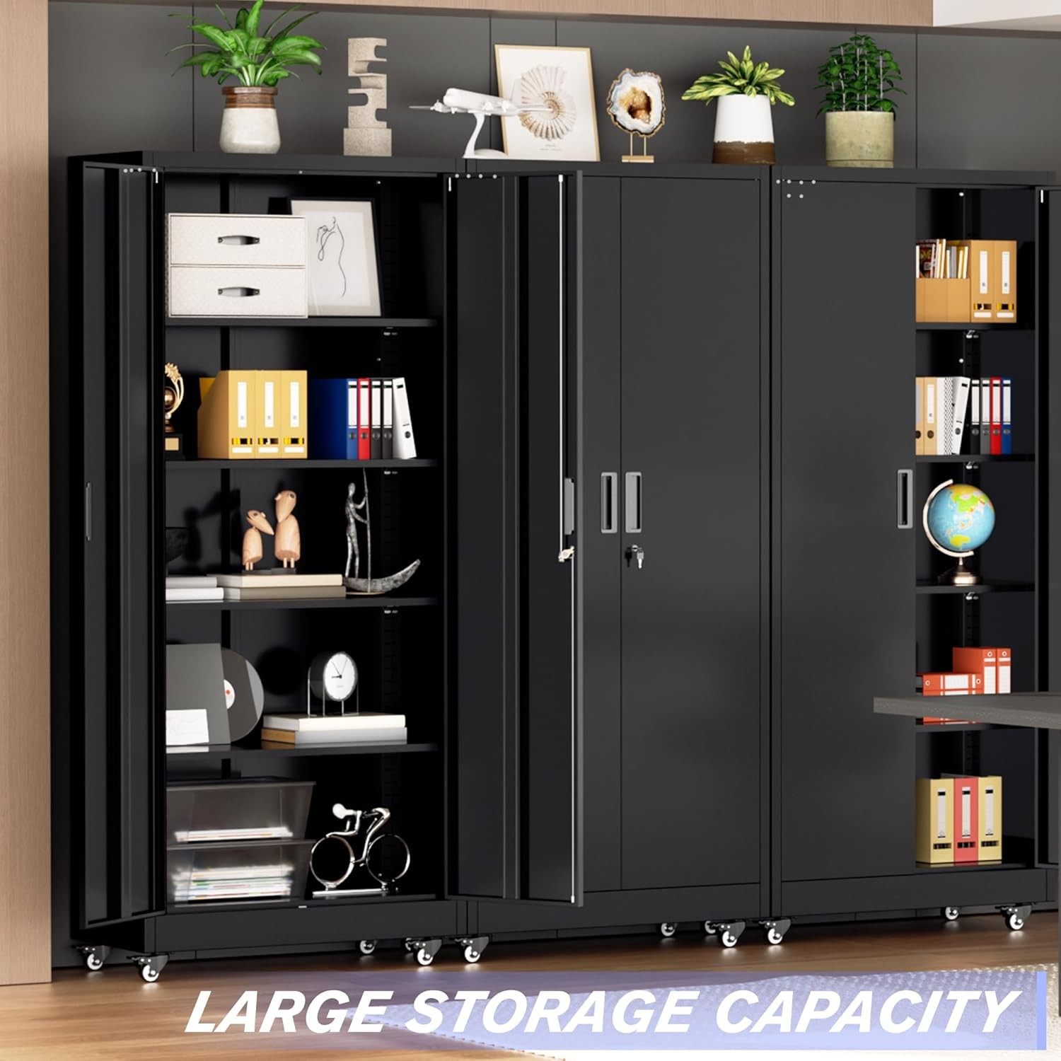 Heavy Duty Tool Cabinets, Garage Storage Cabinet Adjustable Shelves & Lockable