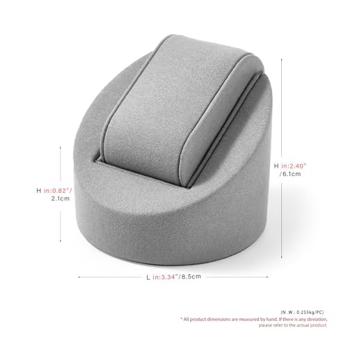 Microfiber Single Watch Stand Display Jewelry Watch Showcase Display Grey