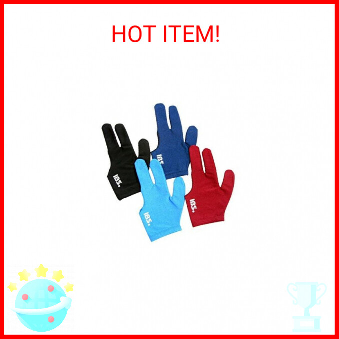 IBS Three Fingers Billiard Gloves Snooker Cue Professional 4 Colors (Spandex)