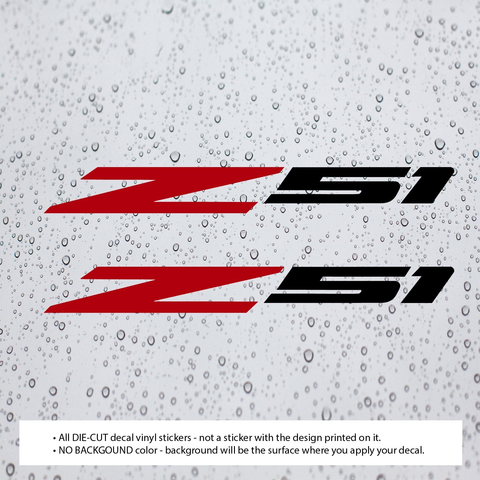 (Set of 2) C8 Z51 Vinyl Decal Stickers for Racing  Sport Cars
