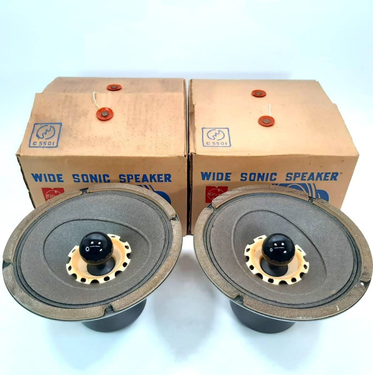 National EAS-20PW09 20cm Full-Range Speaker Pair with Box Working & Tested JP