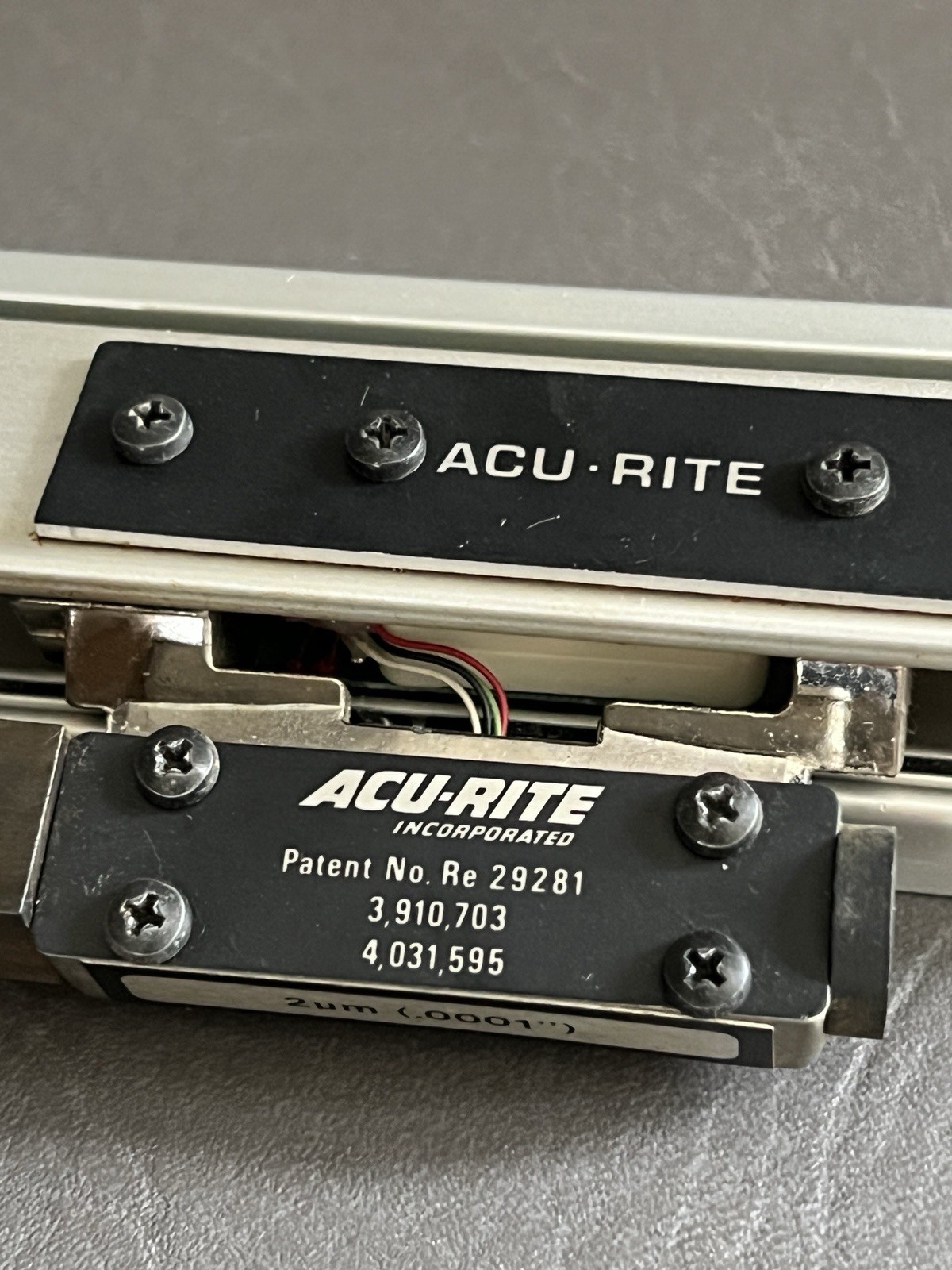 Acu-Rite Linear Encoder .0001 2μ m Patent No. 29281 10”