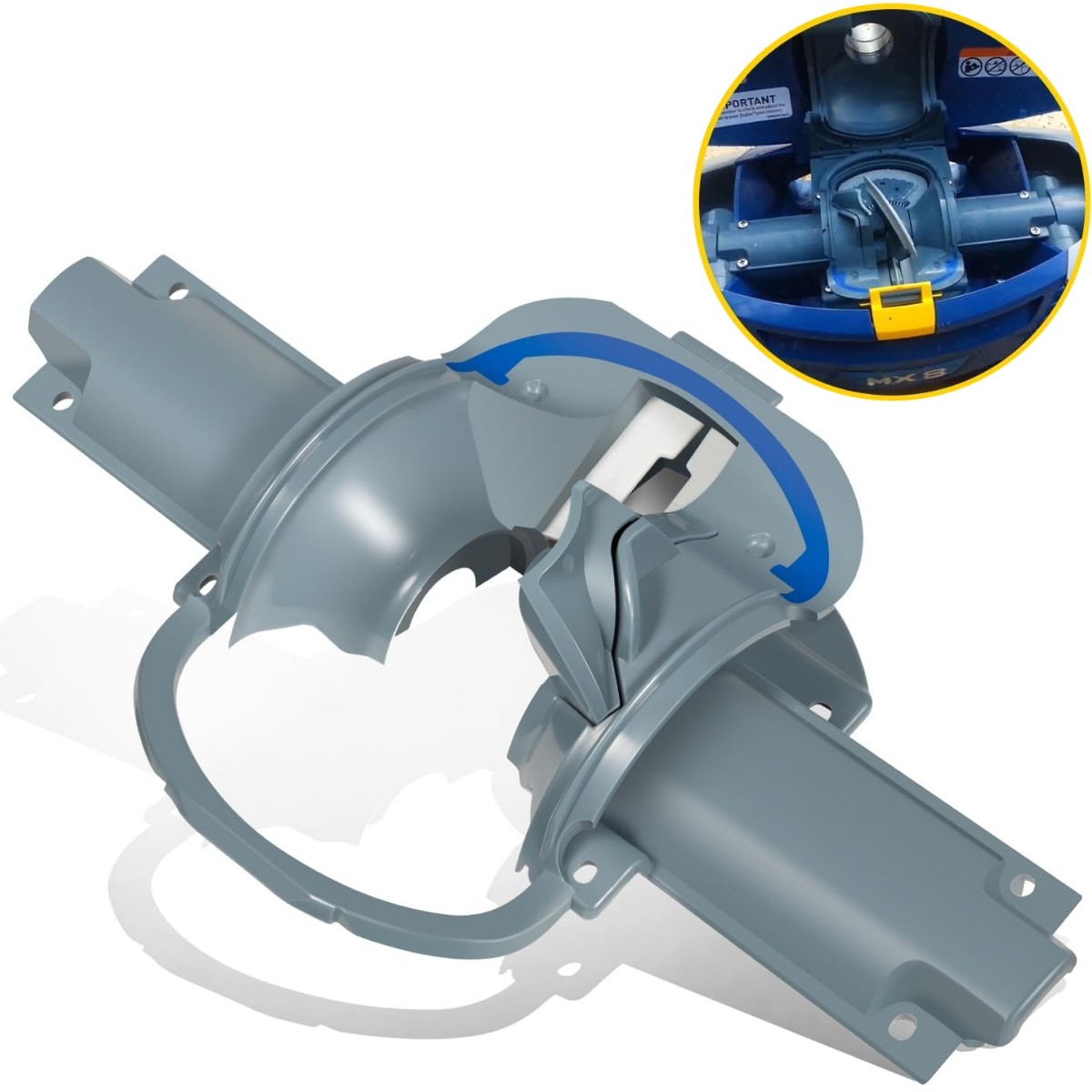 R0545700 Middle Engine Housing Assembly for Zodiac MX8 / MX8 Elite Pool Cleaner