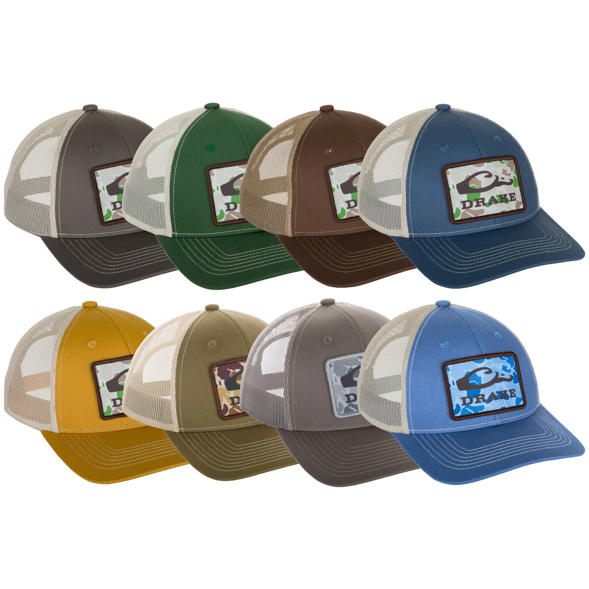 Drake Waterfowl Old School Camo Patch 2.0 Mesh Back Cap