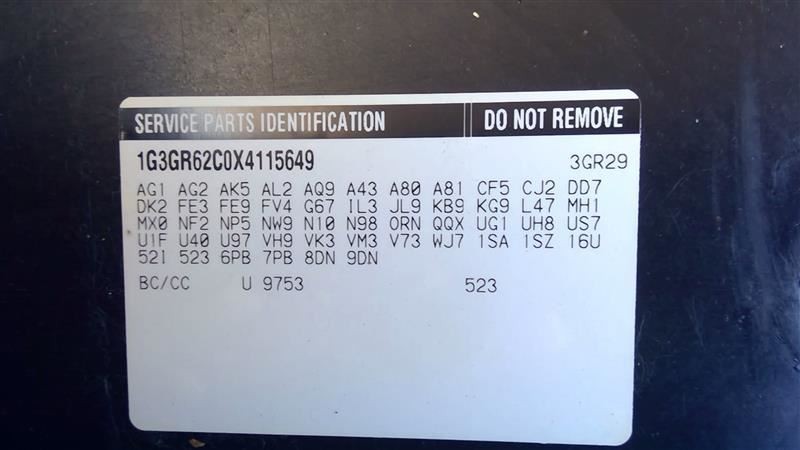 Chassis ECM Theft-locking Theft Deterrent Fits 93-99 EIGHTY EIGHT 183787