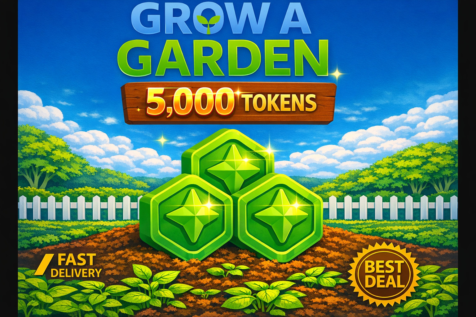 🔥5K TOKENS 5000-TOKEN-GROW A GARDEN⚡
