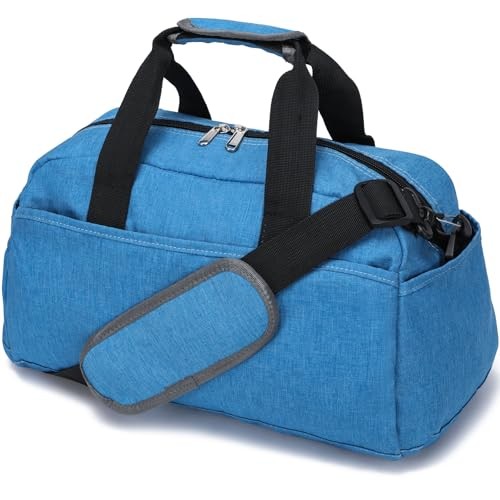 14 inch Small Gym Bag for Women & Men, Mini Duffel Bag for Travel Navy Blue