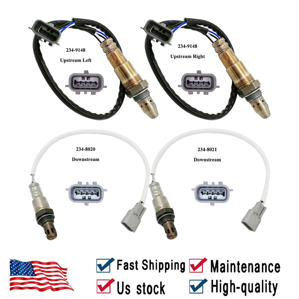 4PCS Oxygen Sensor Upstream+Down For 2017-2019 Nissan Titan Armada 5.6L V8 NEW