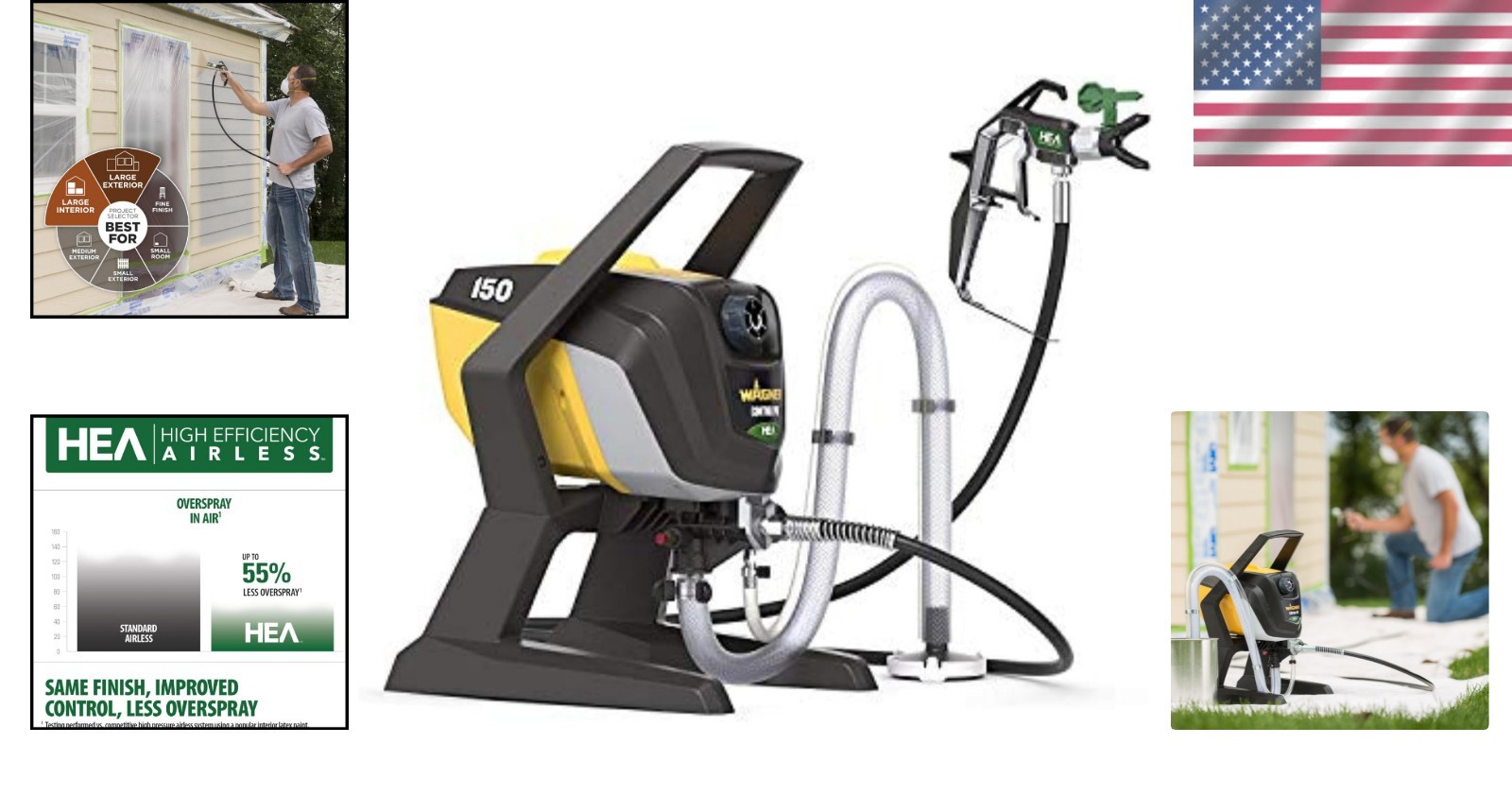 Professional-Quality Paint Finish: Control Pro 150 Airless Sprayer with HEA Tech