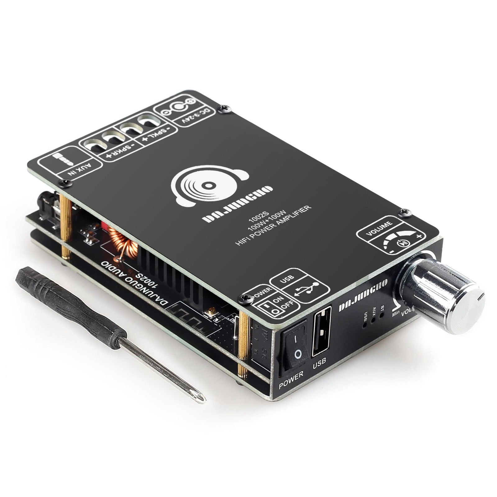 DAJUNGUO 1002S 2.0 Bluetooth Amplifier Board TPA3116D2 100W+100W 924V