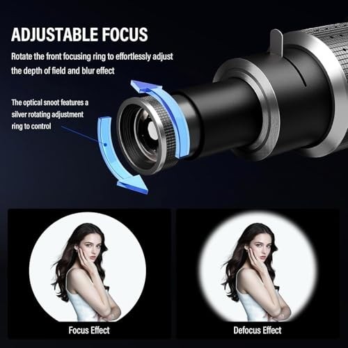 Bowens Mount Optical Snoot Projector Attachment for Studio Lighting, 34 Gobos &