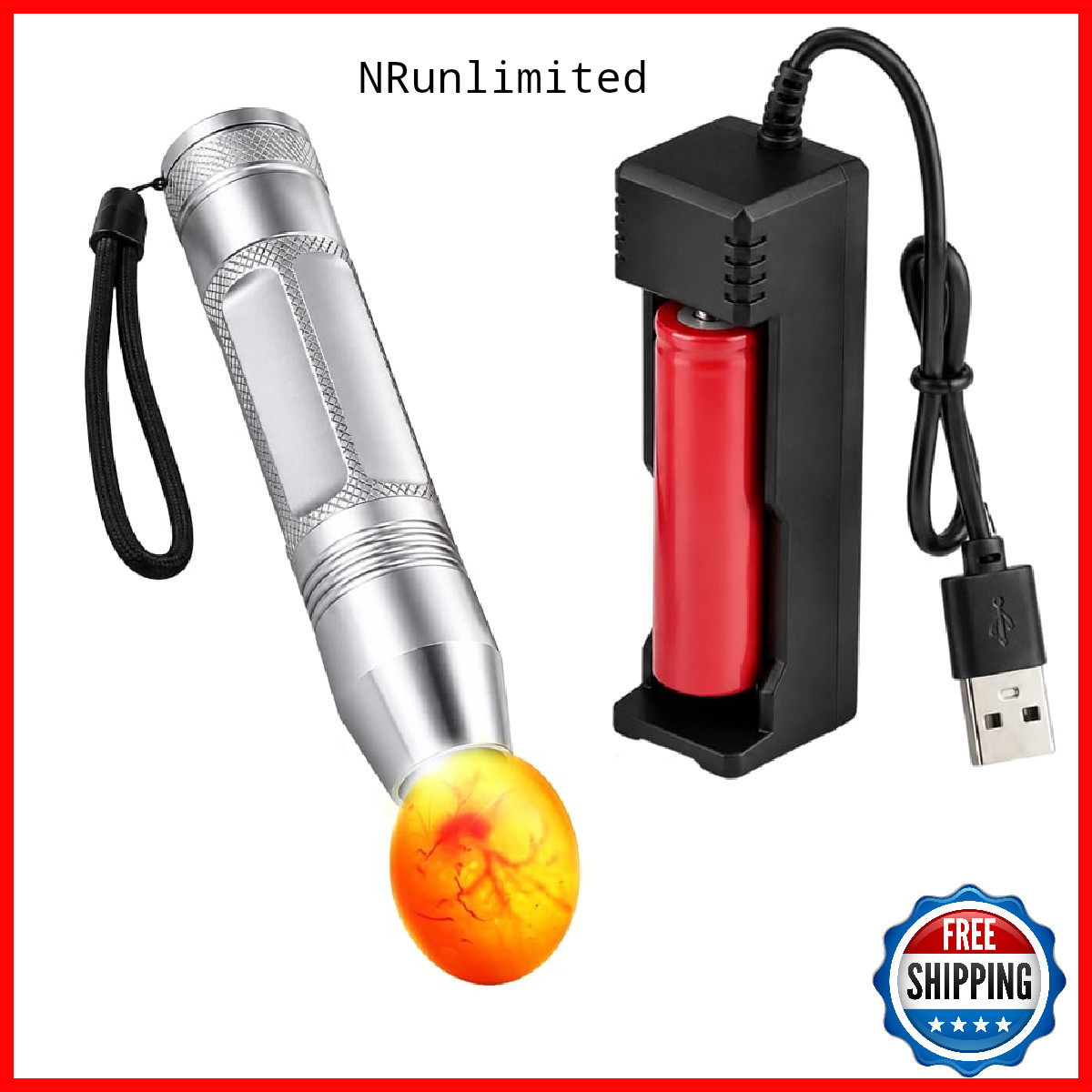 Sodfog Egg Candler Light Led Chicken Egg Candler Aluminum Alloy Egg Light For