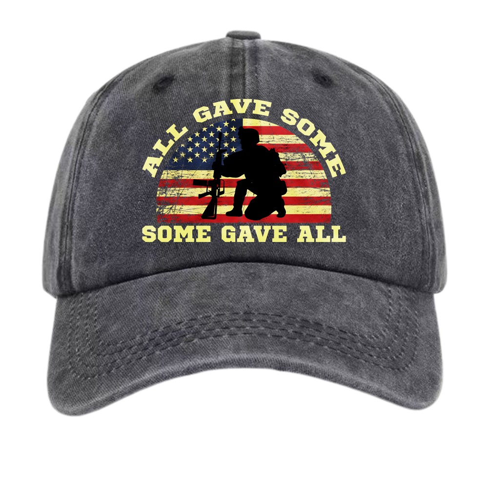 Unisex All Gave Some Patriotic Veteran Dad Hat,Memorial Day 4th of July Gift Cap