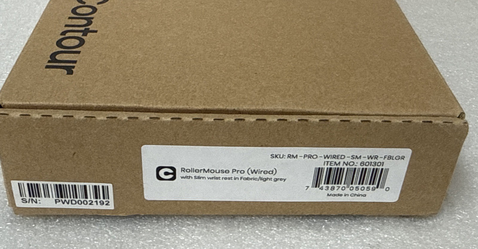 NEW Contour RollerMouse Pro Wired Ergonomic Rollerbar Mouse USB Grey
