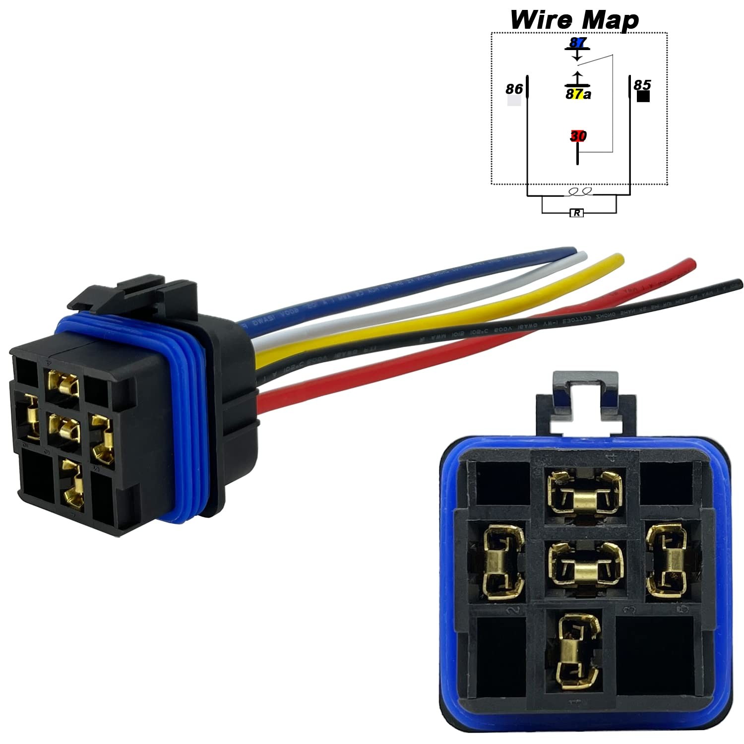 irhapsody Relay 12V, 80/60 Amp Waterproof Relay, 5 Pin Automotive Relay, Spdt