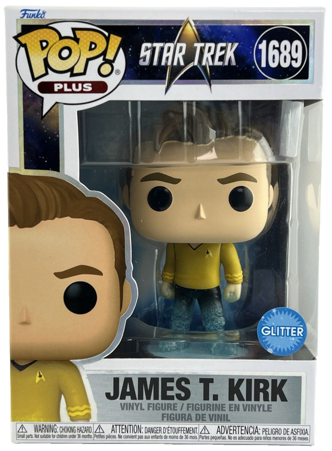 Funko Pop! Plus Star Trek - Captain James T Kirk Glitter 1689 (NEW in PROTECTOR)