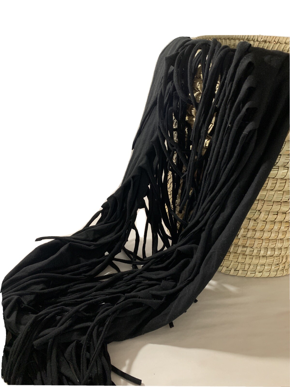 Fashion Scarves Women's Scarves Accessories - Black Fringe Infinity