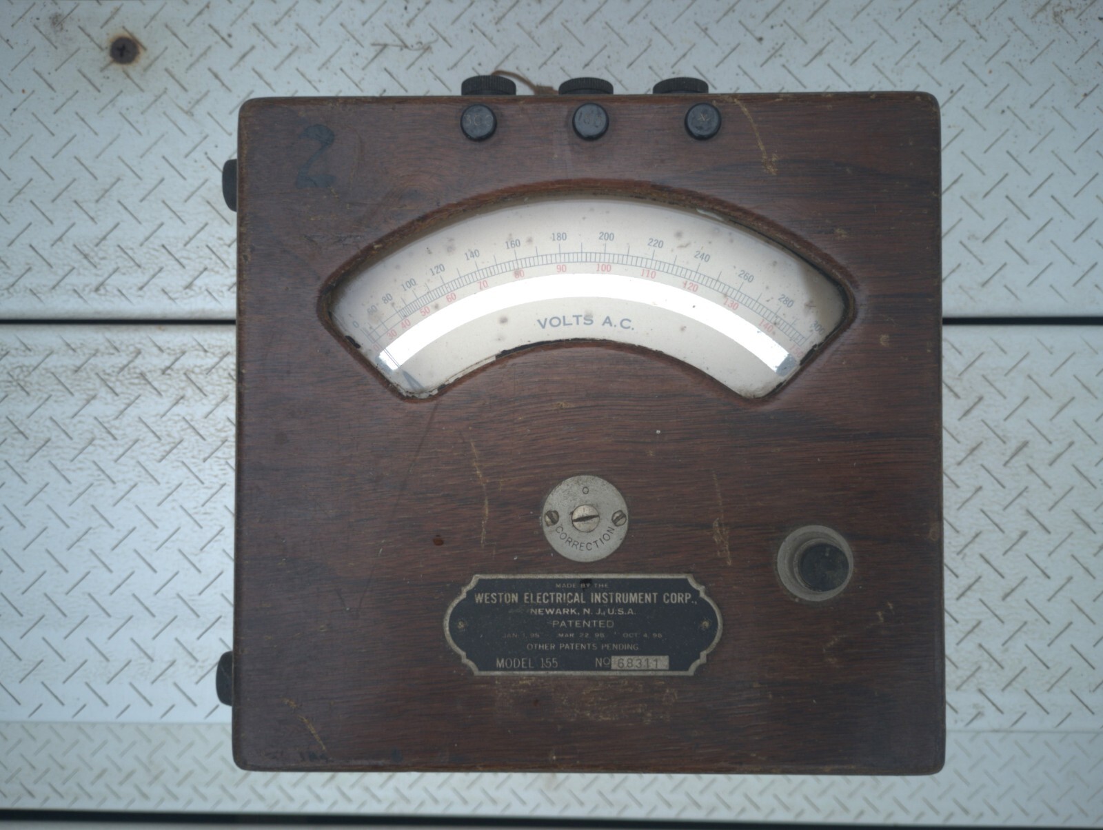 Vintage Weston A.C. Volt Meter - Model 155 - Patent Date 1898
