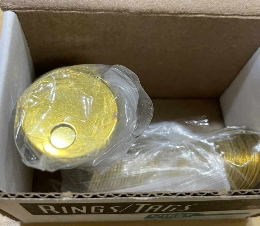 Lucky Line 26010 1" Solid Brass Key Tag with 1 Hole 100 Per Display Box