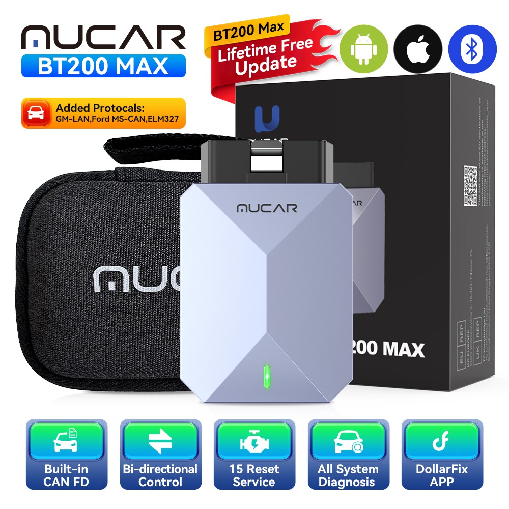 2025 MUCAR BT200 MAX Bidirectional All System Diagnostic Tool Auto OBD2 Scanner