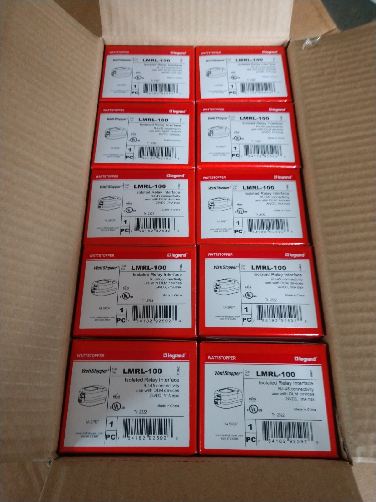 Box of 10 WattStopper LMRL-100 Isolated Relay Interface BRAND NEW NOS