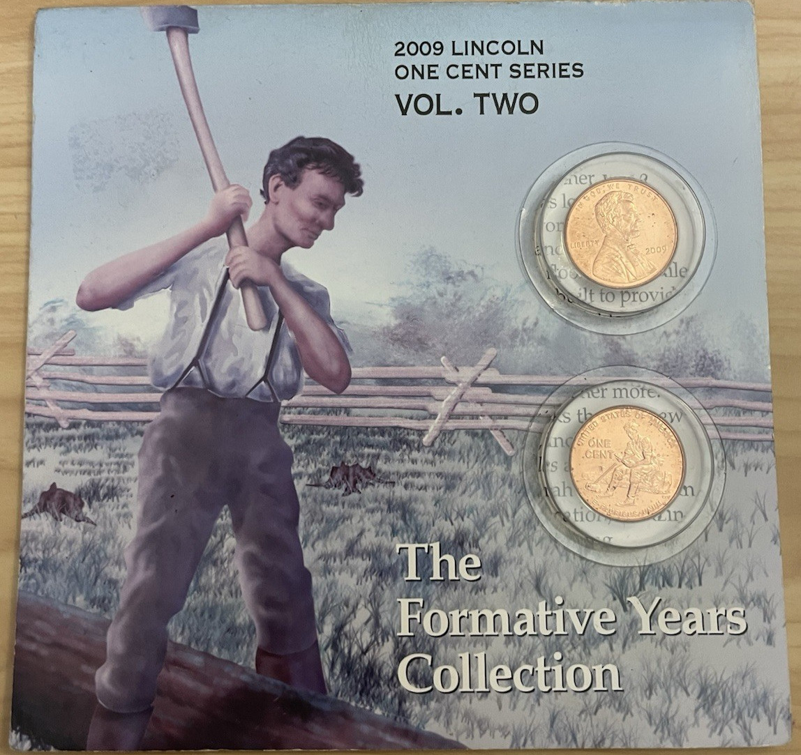 2009 Lincoln One Cent Series Vol. 2 Coin Set. The Formative Years Collection.