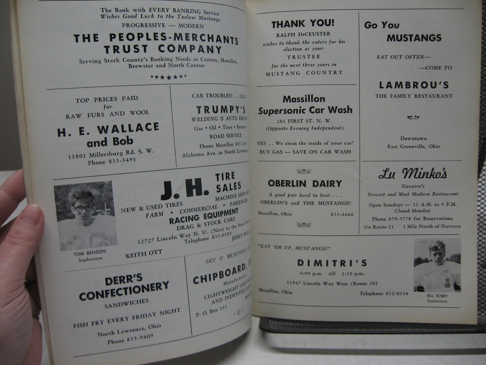 1970 Football Program Tuslaw Mustangs vs Northwest
