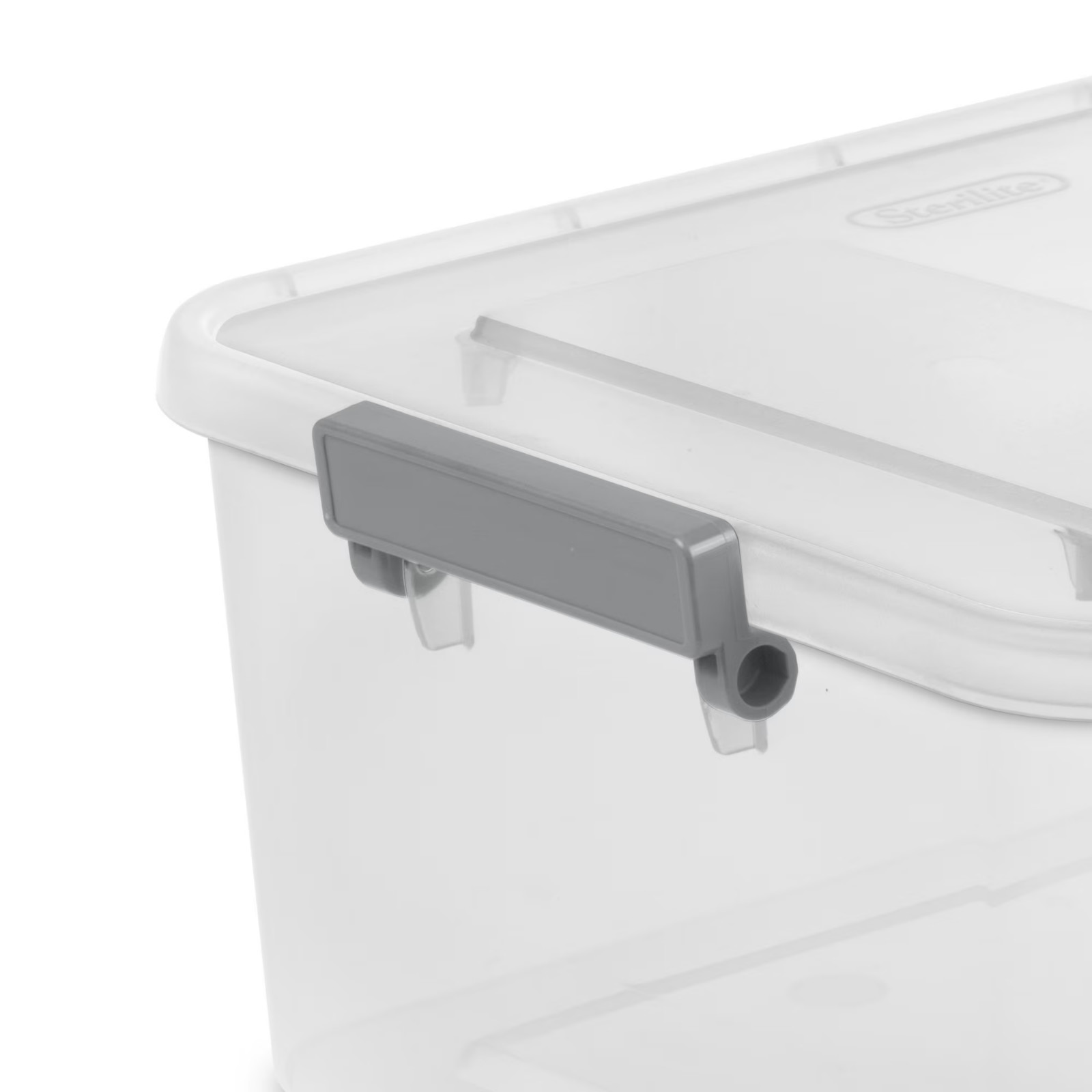 (3 Pack) 12.7 Qt. Clear Plastic Modular ID Latch Box
