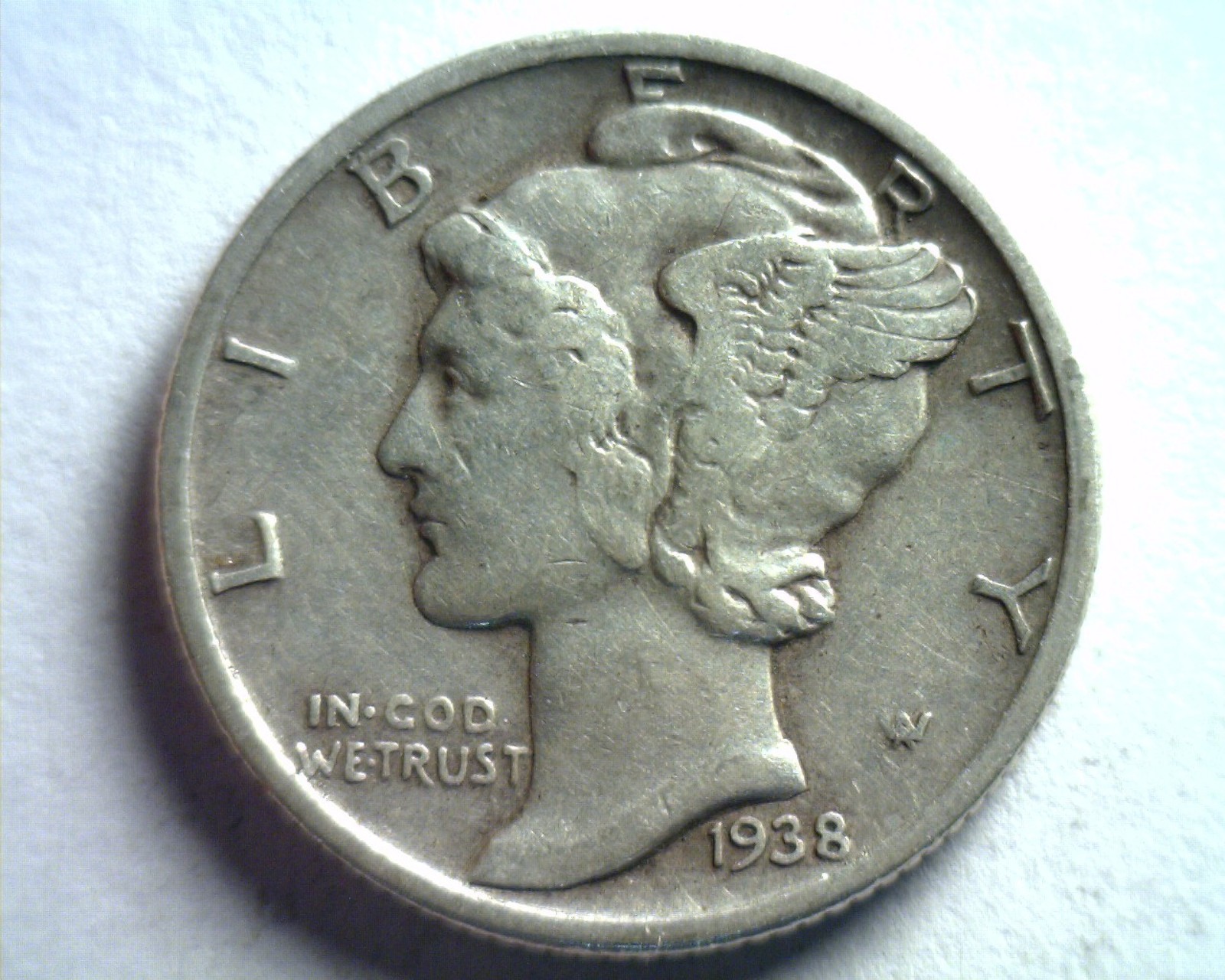 1938 MERCURY DIME EXTRA FINE XF EXTREMELY FINE EF NICE ORIGINAL COIN BOBS COIN
