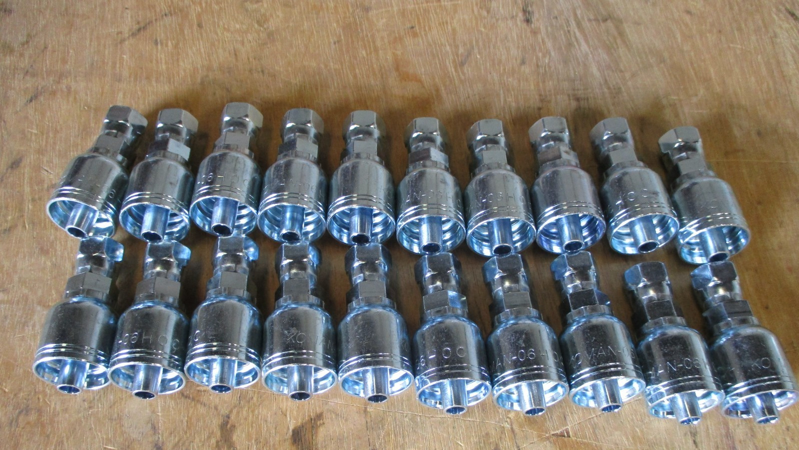 20-Pack Koman Hydraulic Hose Fittings – 6‑6FJX Straight Female JIC 37° Swivel