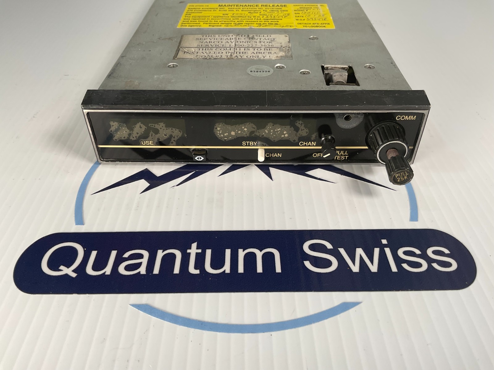 Narco COM211 UHF VHF Transceiver 0483-001 Aircraft Radio For Parts Unit