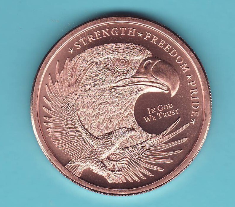 EAGLE 1 oz. Copper Round  FREEDOM SERIES from  GSM