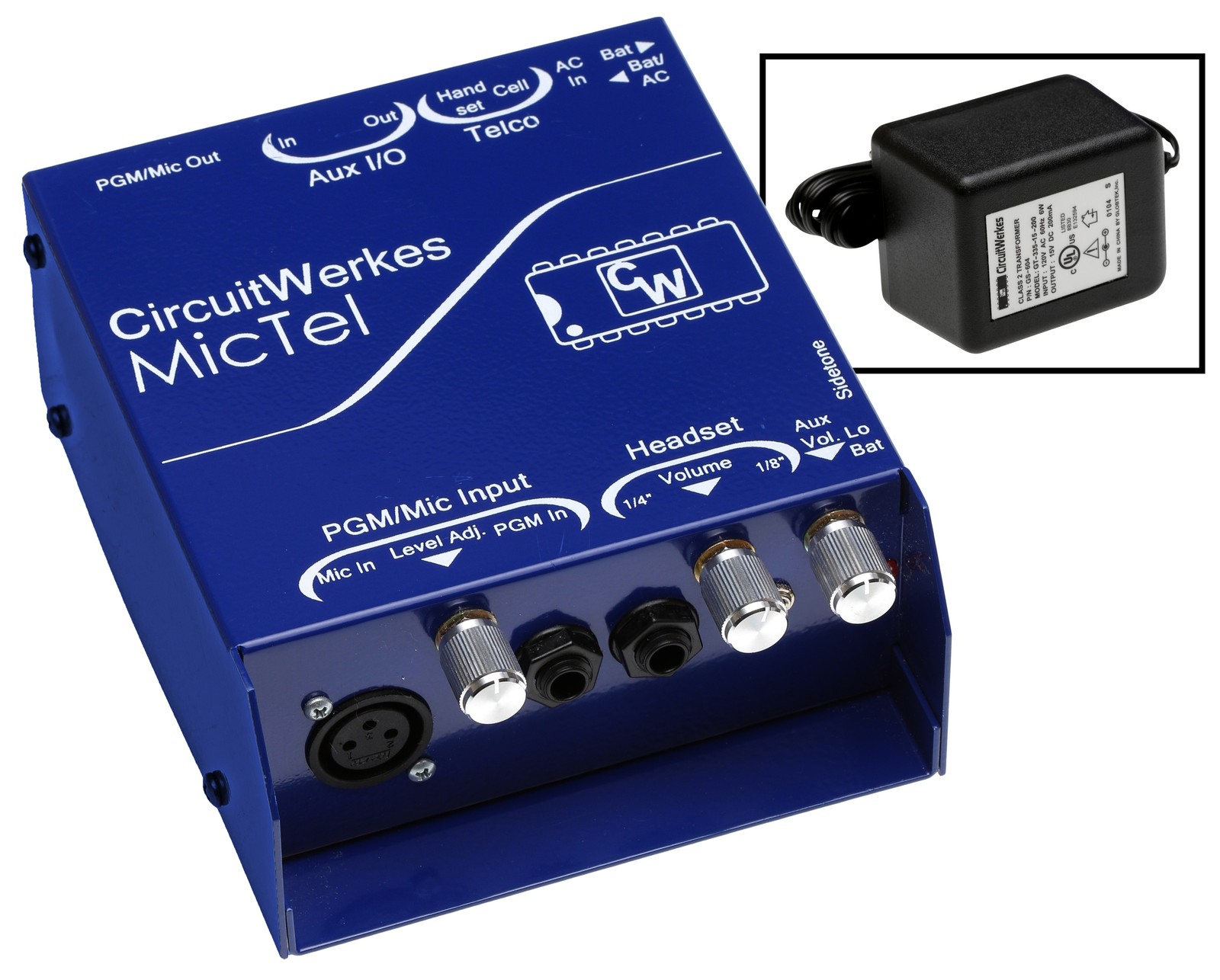CircuitWerkes MicTel Broadcast Phone Handset Line Tap Audio Interface with PSU