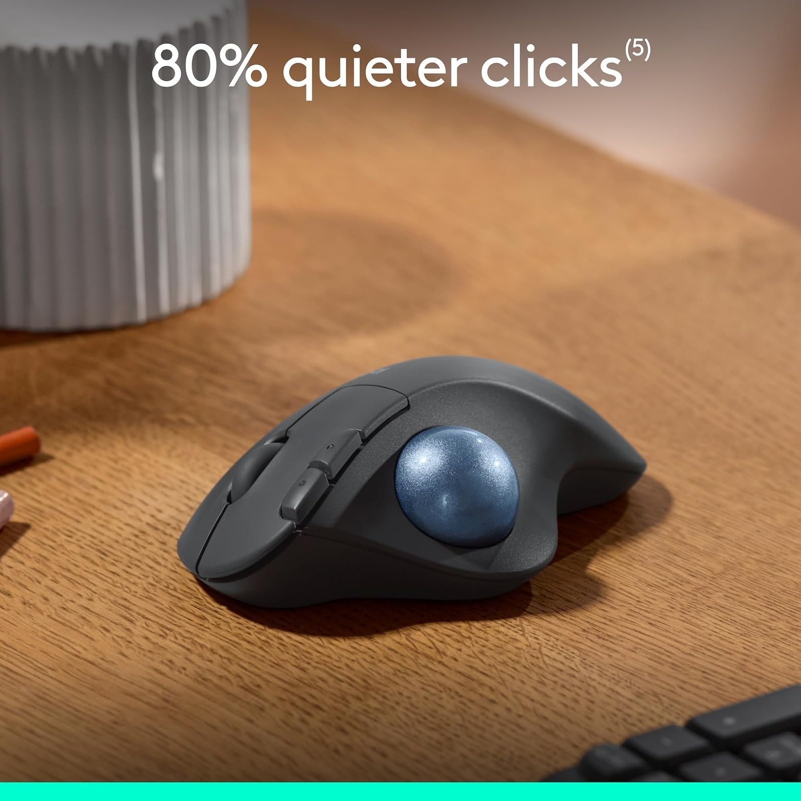 Logitech ERGO M575S Wireless Bluetooth Trackball Mouse - Graphite Blue