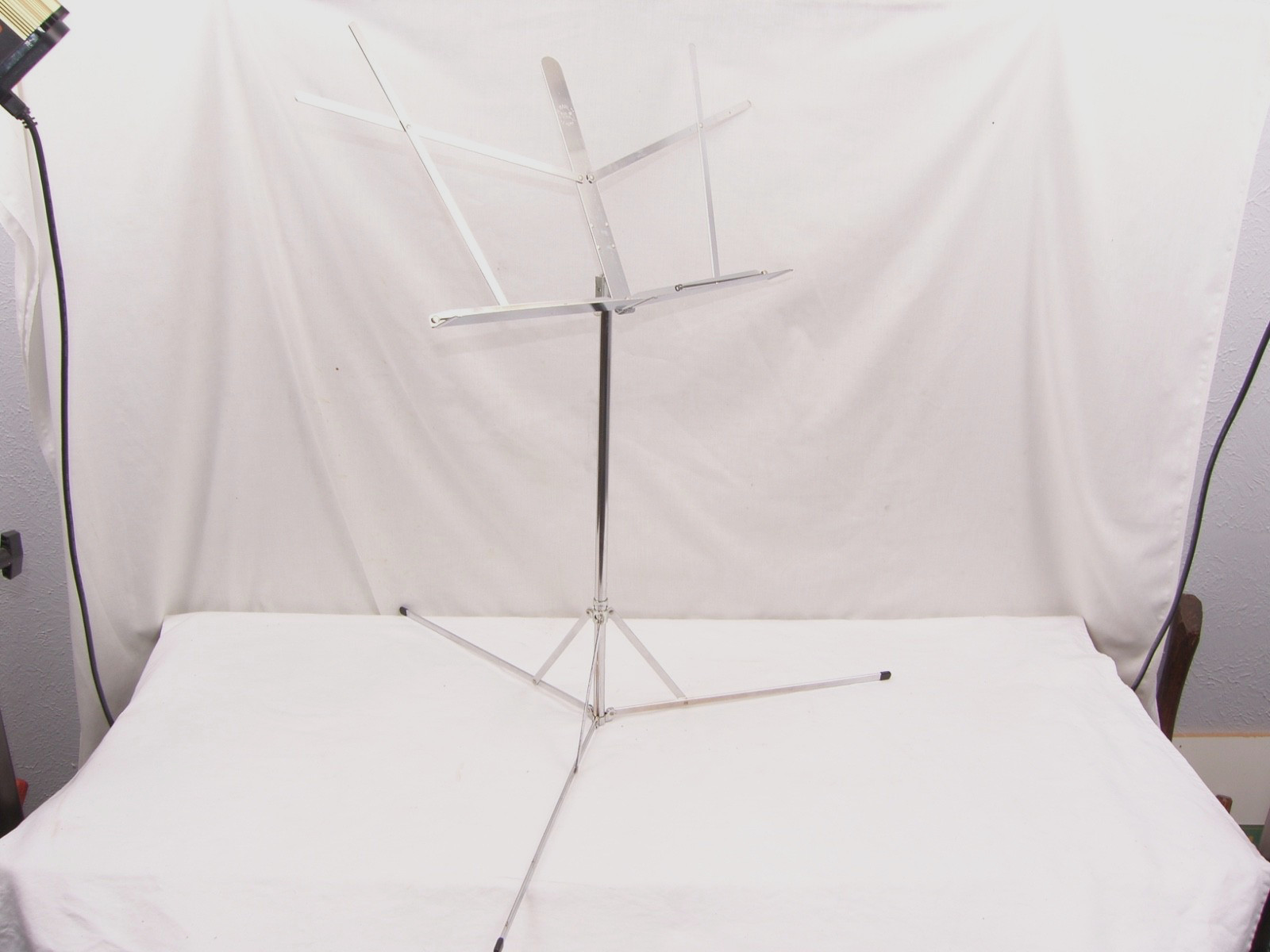 Hamilton Music Stand No 400-N Lutrin Chrome Folding Adjustable Height USA