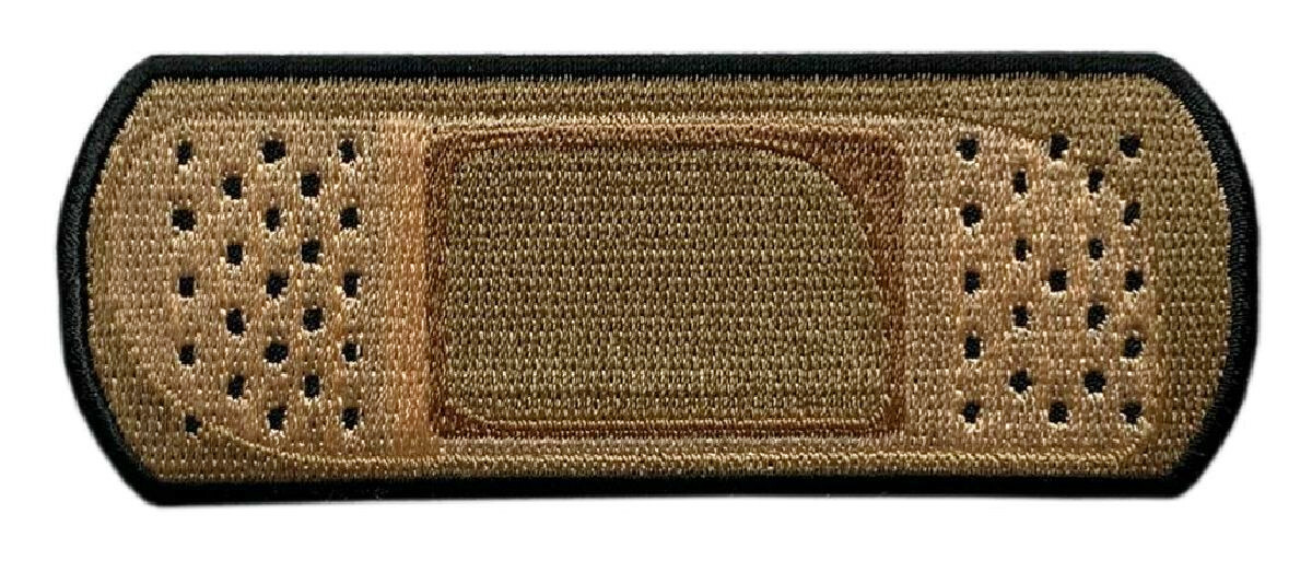 Band-aid First aid PATCH [4.0 x 1.5 inch - iron on Sew on- B10]