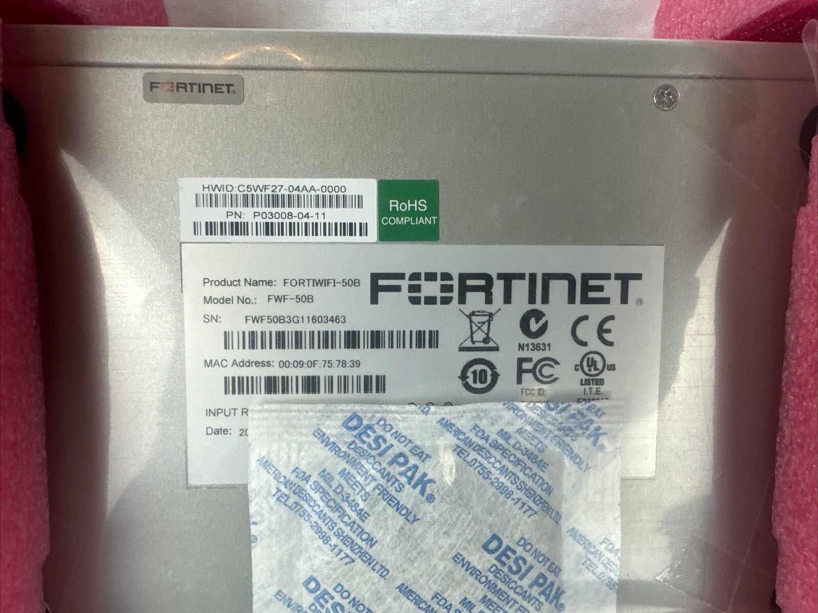 Fortinet FWF-50B Wireless Security Appliance Firewall