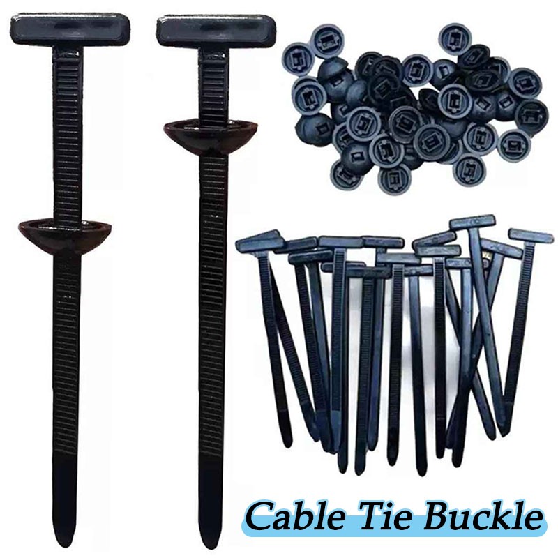Cable Ties Buckle Set Kit Clamps Nylon Universal Self-Locking Ties Holder Black