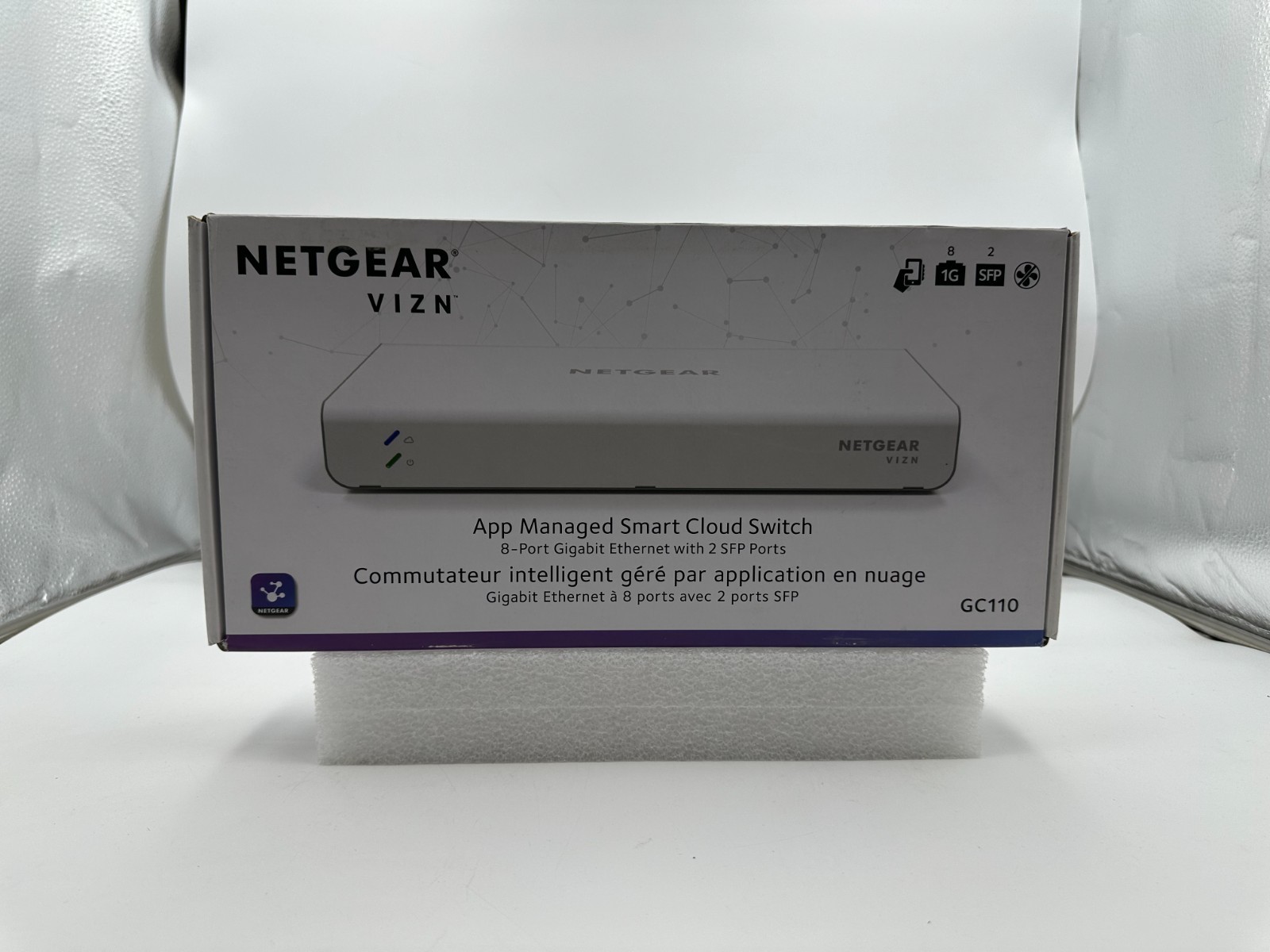 NETGEAR GC110 - 8 Port + 2 SFP - Cloud Smart Gigabit Ethernet Switch