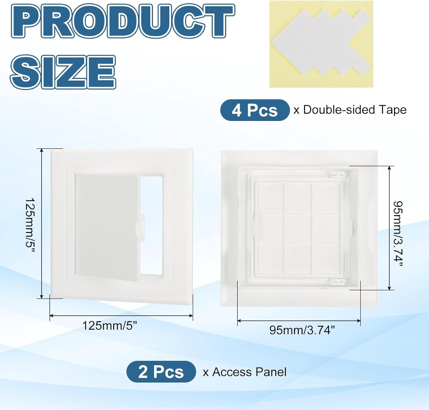 Access Panel for Drywall 4X4 Inch, 2 Set ABS Plastic Wall Hole Cover Access Door