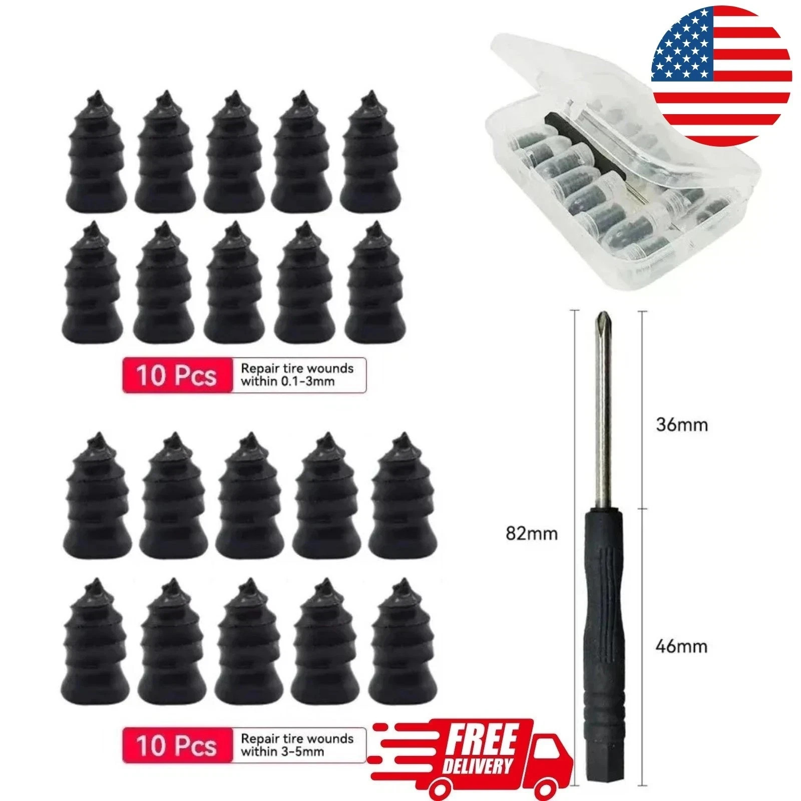New Tubeless Tyre Repair Rubber Nails Vacuum Tyre Repair Nail For Car Motorcycle