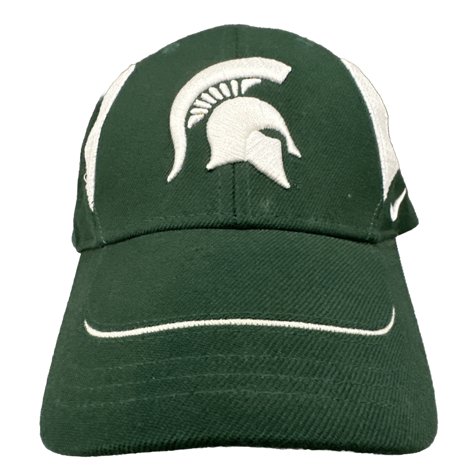 Nike Team Michigan State Spartans Green Hat Cap Green White Hook Loop